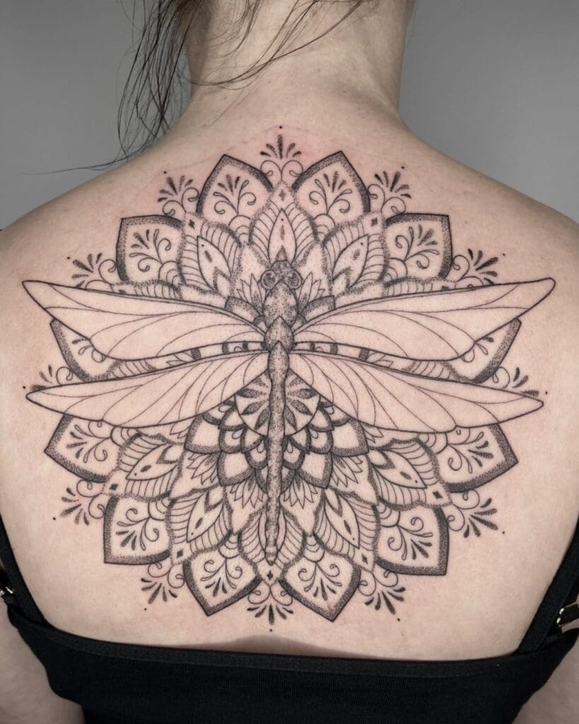 Ornamental dotwork tattoo by Rudi Hopkins at Buckinghamshire Tattoo Studio Black Hound Tattoo